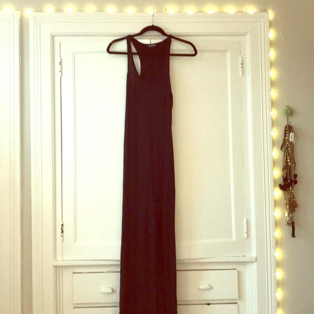 Express Cotton Black Maxi Dress